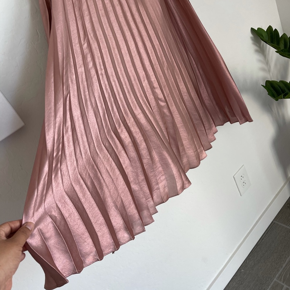 🎉🎉HOST PICK🎉🎉Maeve x Anthropologie Pleated Rose Gold Skirt Sz 2 - Picture 6 of 7